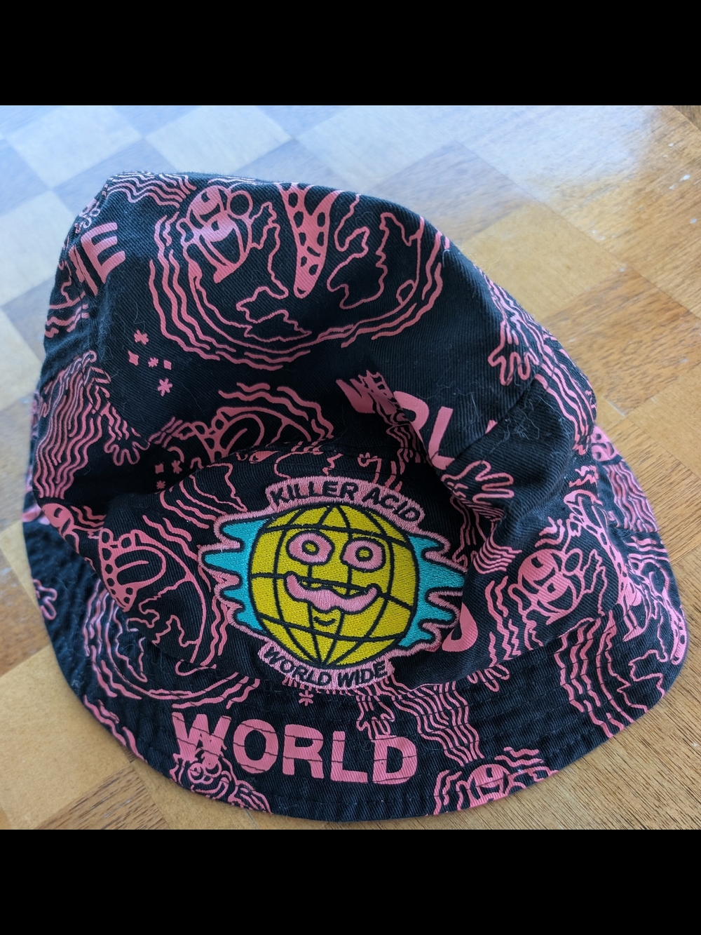 Killer Acid Black & Pink World Wide Bucket Hat